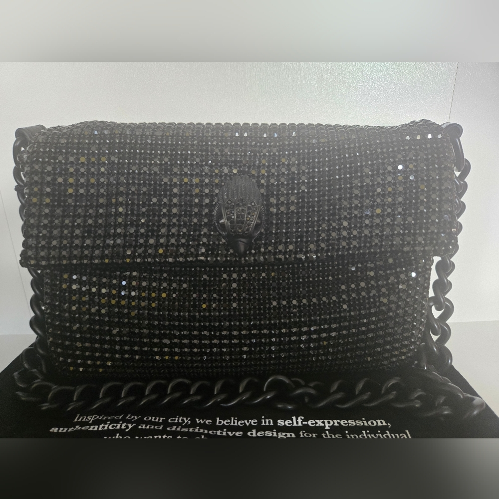 Kurt Geiger Black Crystal Party Bag New With Tags